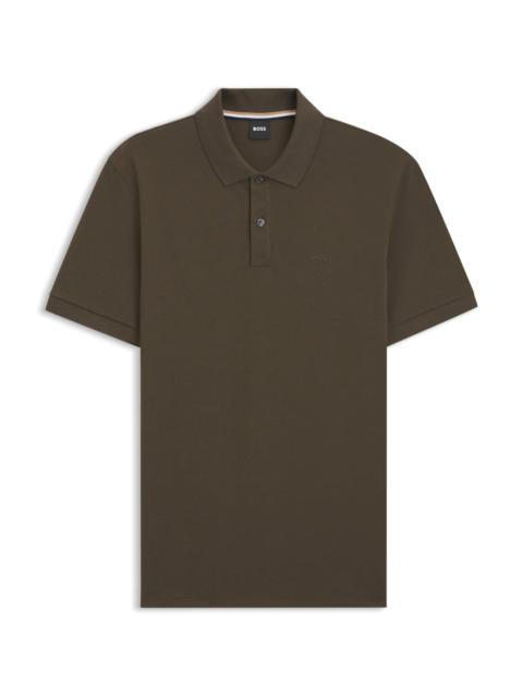 BOSS PALLAS POLO SHIRT IN COTTON PIQUÉ WITH LOGO DETAILS