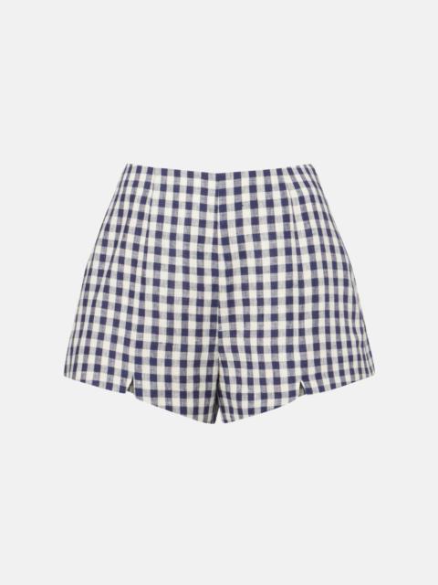 POSSE Sadie gingham linen shorts
