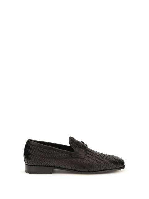 FERRAGAMO Ferragamo Woven Gancini Loafers