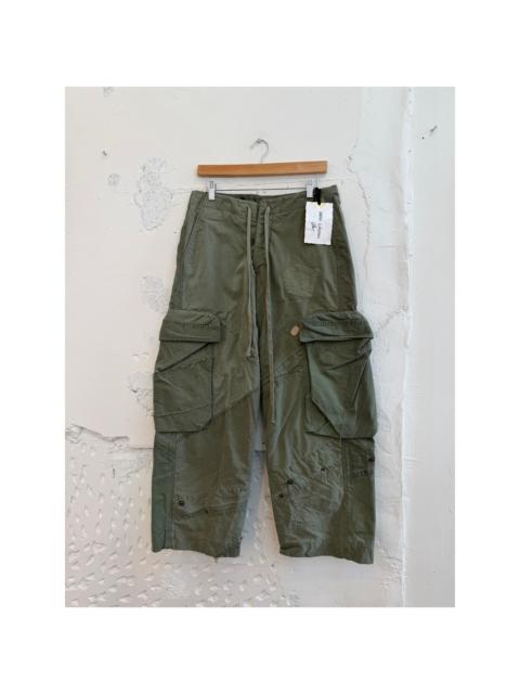 Greg Lauren Greg Lauren SAMPLE Tent Patchwork Wide Leg Cargo Pants