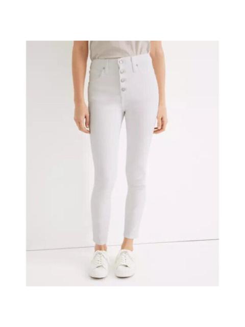Madewell 10” High Waist Skinny Jeans Button Fly White Wash SZ 29 NWT
