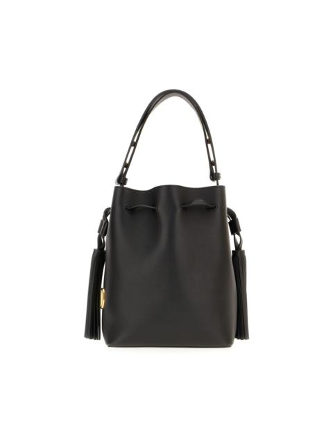Valentino Valentino Garavani Black Leather Bucket Bag
