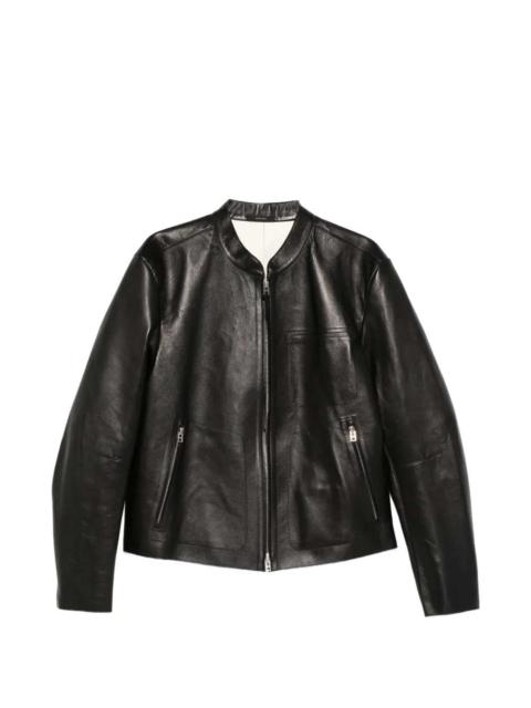 TOM FORD Tom Ford Men Leather Zip-Up Jacket