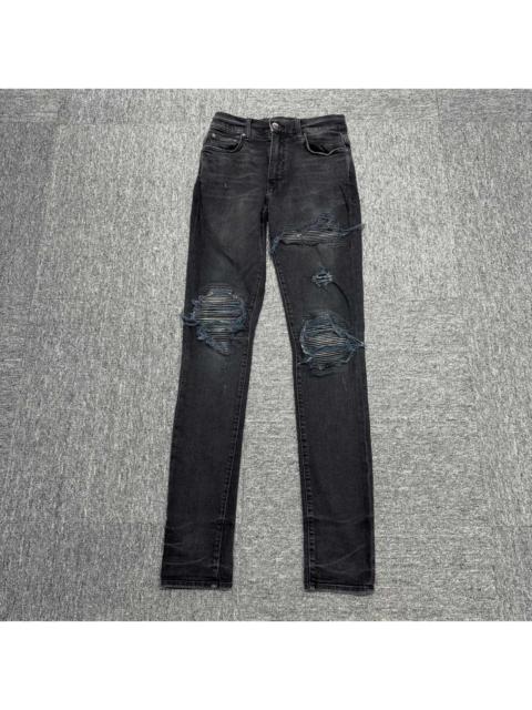 AMIRI Amiri MX1 Black Patchwork Denim Jeans