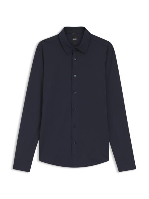 BOSS SLIM-FIT SHIRT IN ITALIAN PERFORMANCE-STRETCH SEERSUCKER