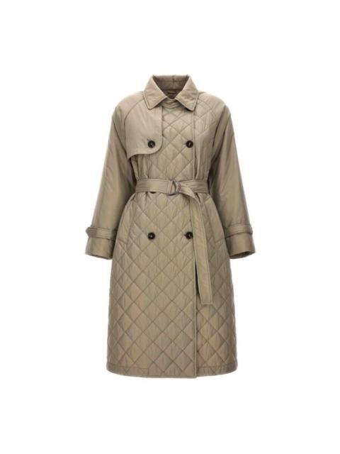 Brunello Cucinelli Brunello Cucinelli Wolight Brown Quilted Belted Coat