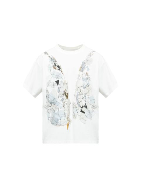 fragmented wings graphic T-shirt