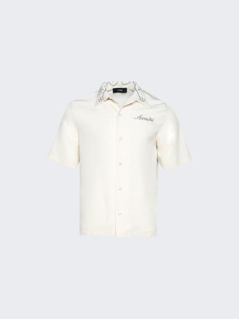 AMIRI Stud Camp Shirt Ivory