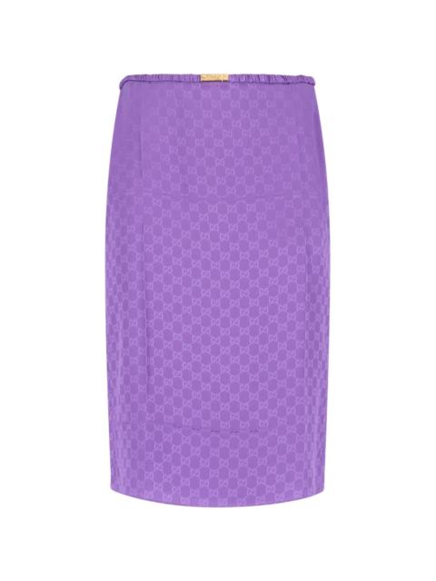 GUCCI SILK MIDI SKIRT