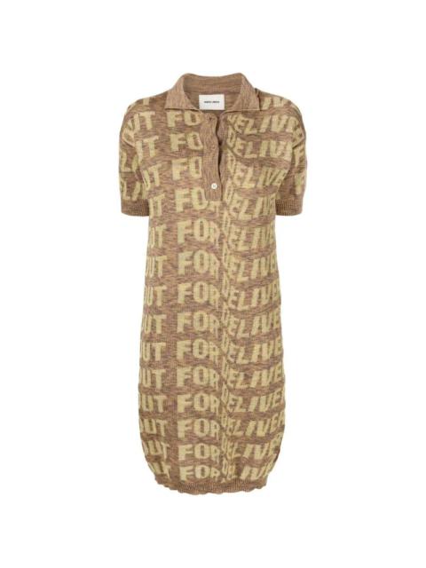 HENRIK VIBSKOV SIGNED POLO DRESS - YELLOW DELIVERY MELANGE