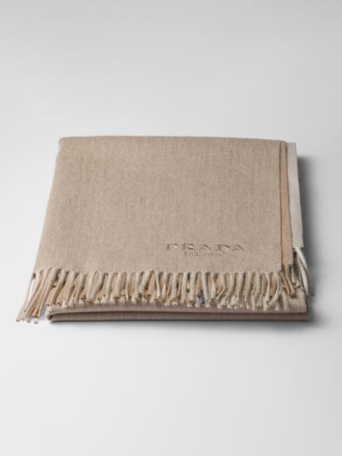 Prada Two-tone cashmere and wool throw