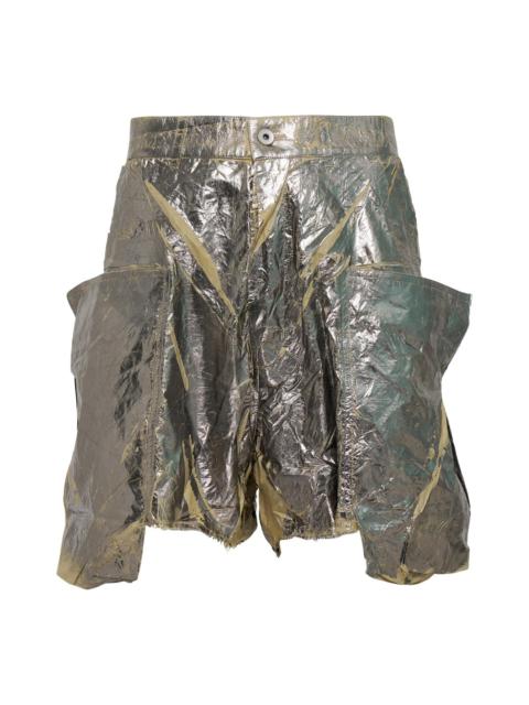 Rick Owens DRKSHDW Stefan Cargo Shorts Palladium Foil Light Nylon