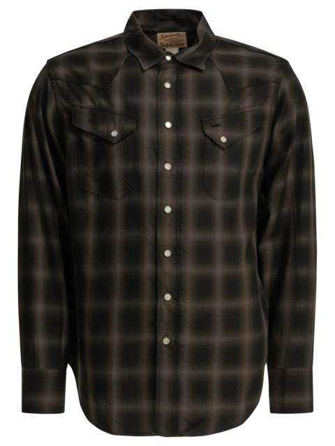 SUGAR CANE Sugar Cane SC29688119 Plaid Shirt Brown Men