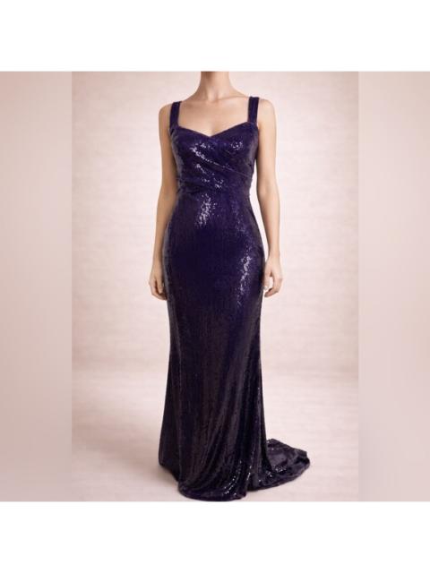 Other Designers Donna Karan Deep Purple Sequin Gown