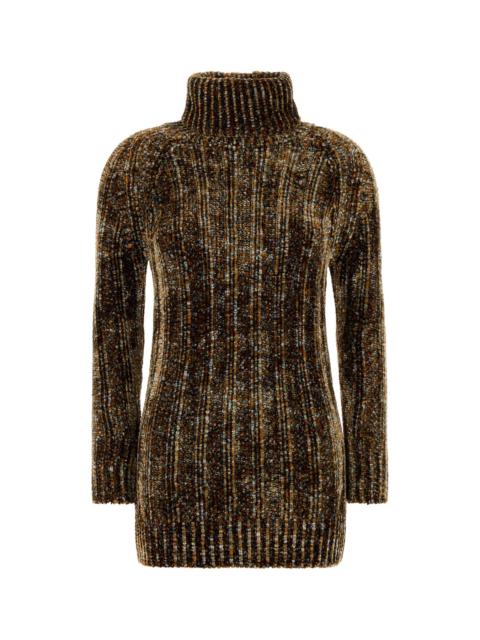 Dries Van Noten Multicolor chenille Tagic sweater dress