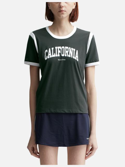 Sporty & Rich CALIFORNIA SPORTS TEE FADED BLACK/WHITE