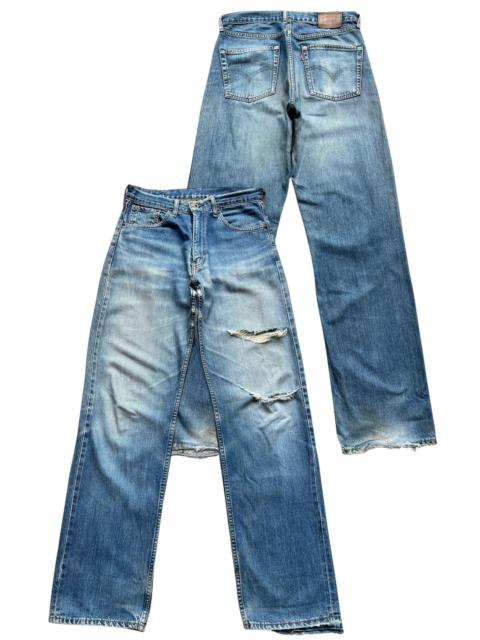 Levi's Vintage Levis 504 Selvedge Distressed Wide Denim Jeans 32x36