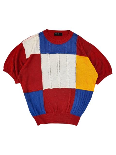 SAINT LAURENT Rare Vintage Yves Saint Laurent Color Block Knitwear