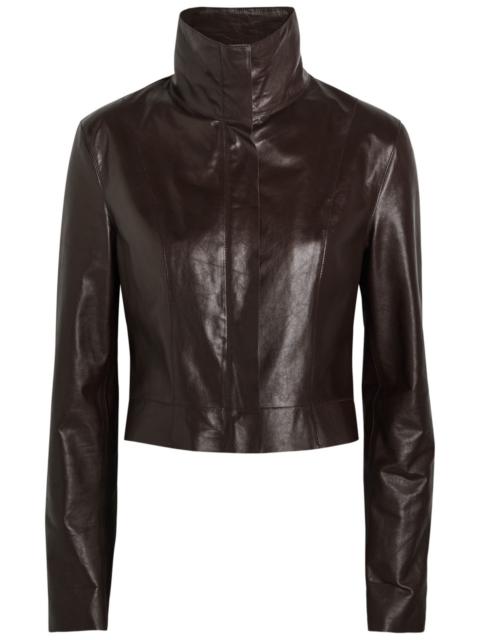 Our Legacy Our Legacy Concealed Funnel-neck Leather Jacket