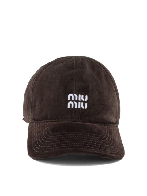 Miu Miu Miu Miu Velvet Baseball Cap