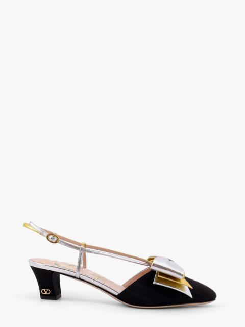 Valentino Bowow Moiré Fabric Slingback