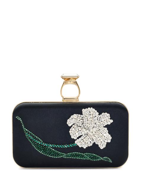 SACHIN & BABI EMBROIDERED ON THE ROCKS CLUTCH - BLACK