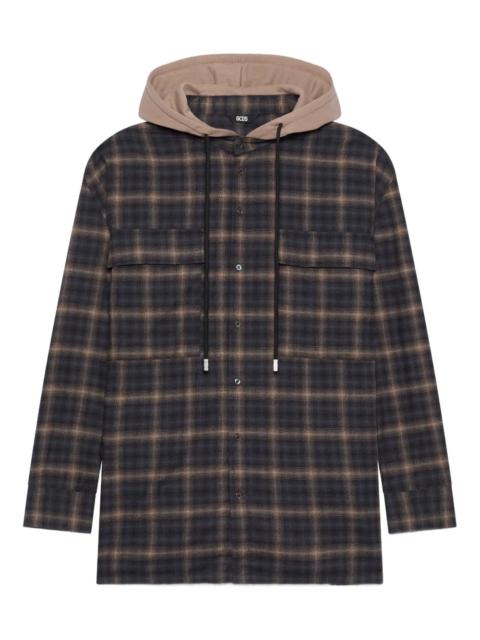 GCDS Plaid Hooded Shirt