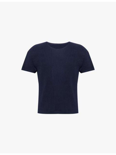 ISSEY MIYAKE Round-Neck Pleated Knitted T-Shirt