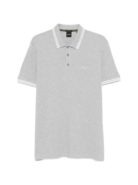 BOSS Boss Striped-collar Polo Shirt