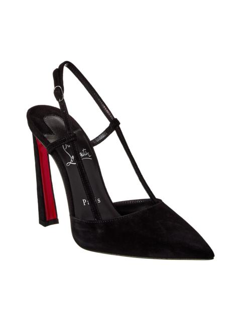 Christian Louboutin Christian Louboutin Condoroline 100 Suede Slingback Pump