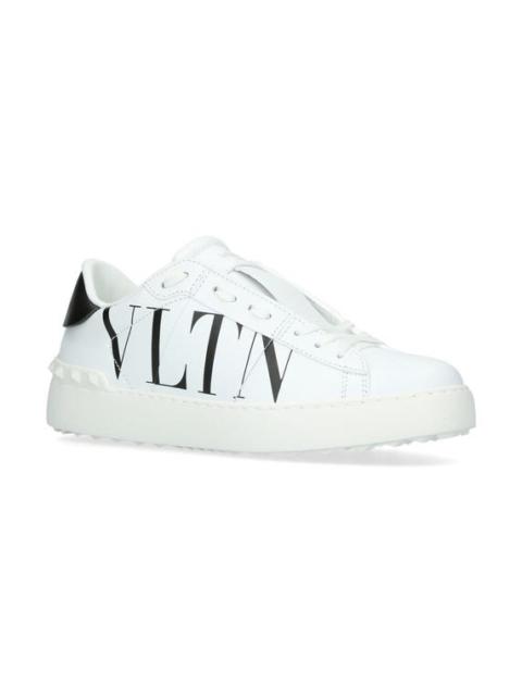 VALENTINO White/ Black Garavani Vltn Open Sneakers