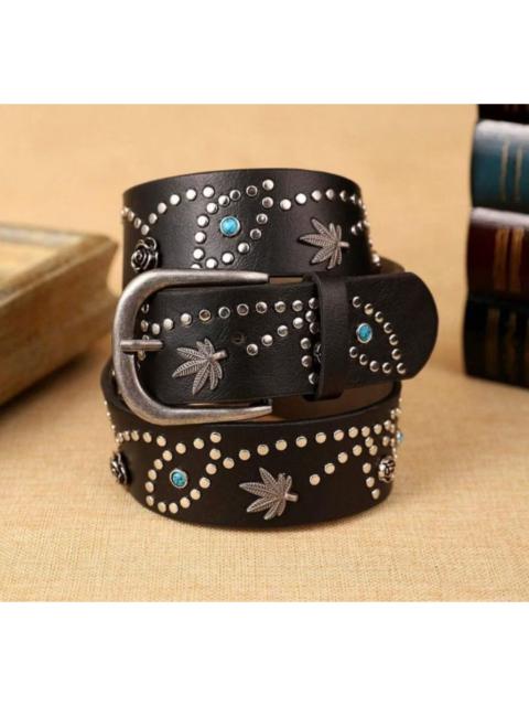 Other Designers Japanese Brand - Japanese style art rivet black colour belt