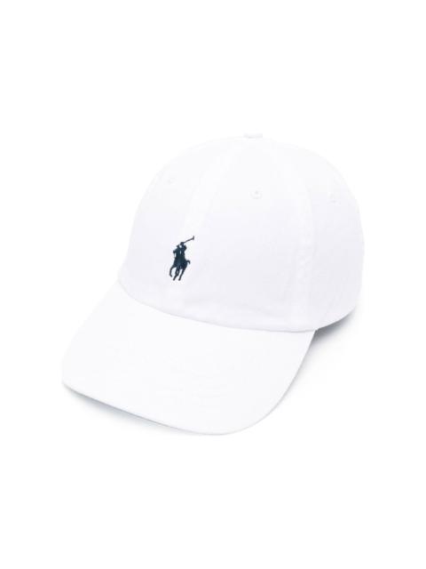 White Baseball Hat With Blue Pony