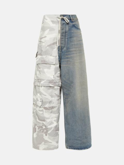 BALENCIAGA Cotton ripstop and denim cargo pants