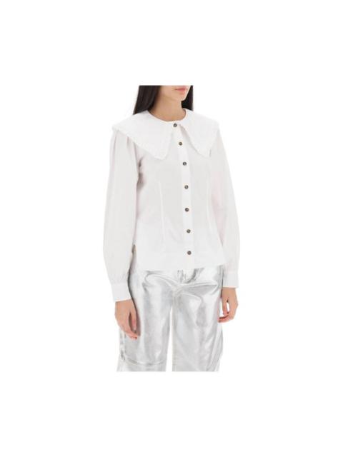 GANNI Ganni maxi collar shirt Size EU 40 for Women