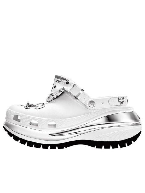 crocs Crocs x MCM Mega Crush Clogs 'White Silver' MEXDAMM08WT