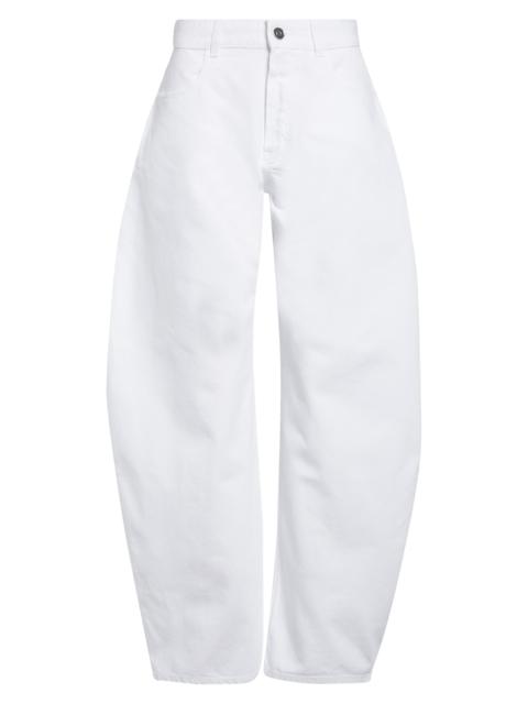 Alaïa Alaïa Low Round Jeans in Blanc at Nordstrom