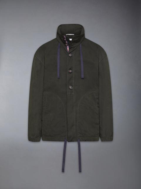 Thom Browne WAXED TECH HOODED ANORAK JACKET