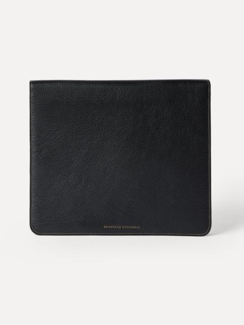 Brunello Cucinelli Grained calfskin document holder