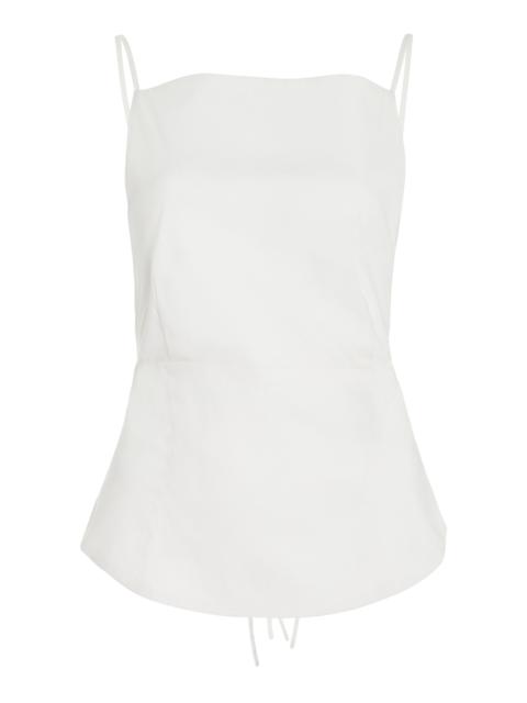 MARLIES GRACE Exclusive Mer Sleeveless Organic Cotton-Blend Top white