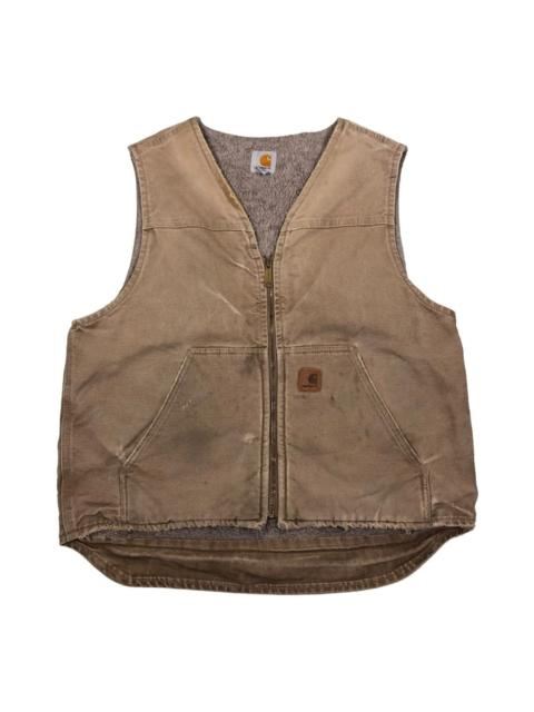 Carhartt 🔥VINTAGE TANK TOP WORK CARHARTT SHEARLING BLANKET