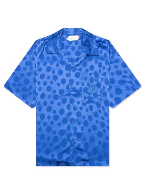 HONOR THE GIFT POLKA DOT CAMP SHIRT - BLUE
