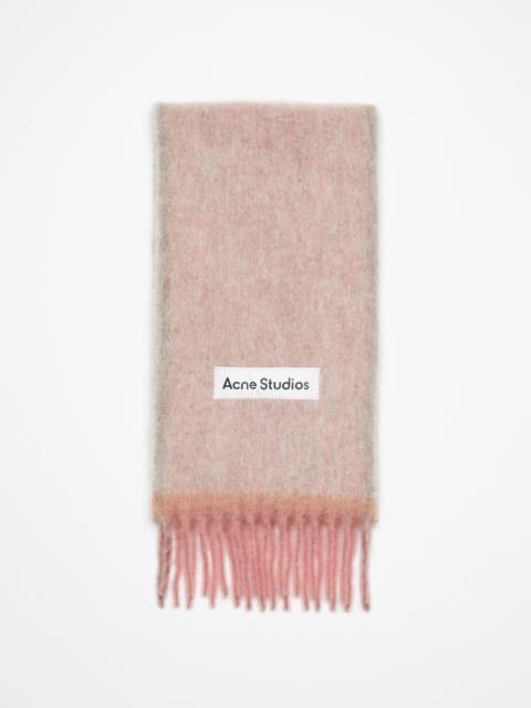 Acne Studios Wool mohair scarf - Narrow - Dusty pink