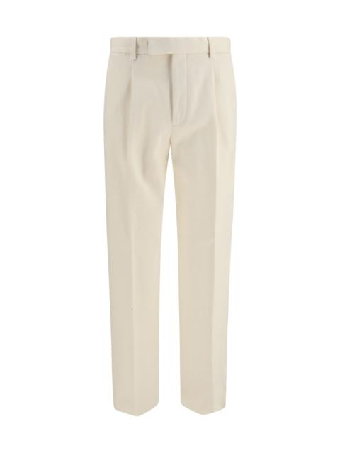 ZEGNA Zegna Cotton and Cashmere Tailored Pants Black Men