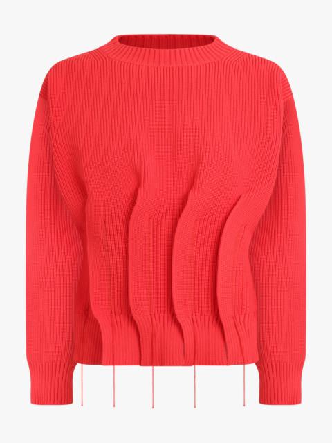 sacai KNIT PULLOVER | RED