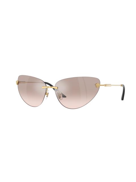 VERSACE Versace Brown Mirror Silver Cat Eye Ladies Sunglasses VE2281 10028Z 64