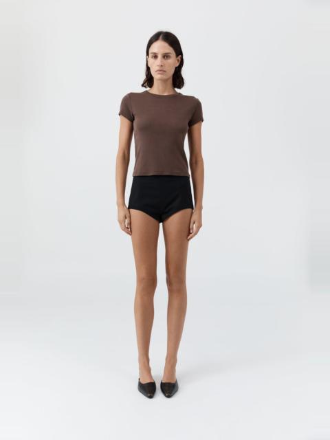 ST. AGNI Wool Tailored Mini Short - Black