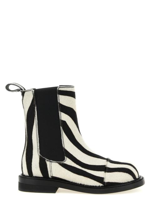 Moschino Moschino Women Zebra Pony Ankle Boots