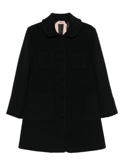 N°21 peter-pan collar patch-pocket coat