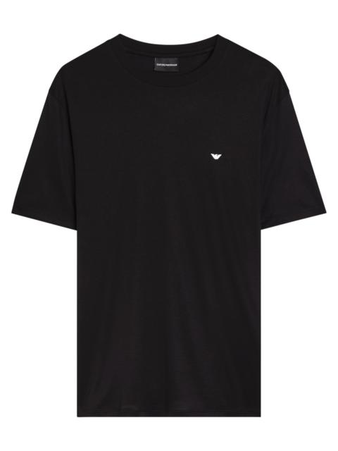 EMPORIO ARMANI Emporio Armani Logo-embroidered Jersey T-shirt